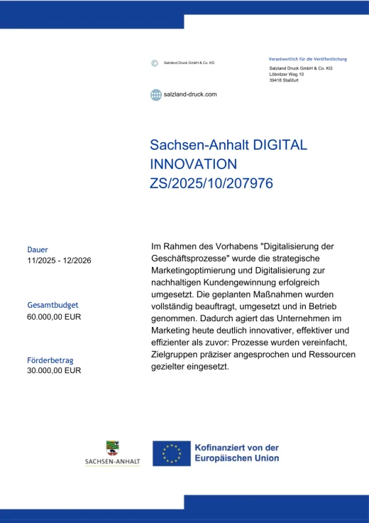 Vorschau Förderplakat: Sachsen-Anhalt DIGITAL INNOVATION